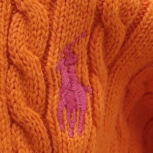 Ralph Lauren Bright Orange Knit Sweater